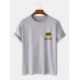 Mens Cool Beers Letter Print Cotton Short Sleeve T  Shirts