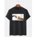 Mens Beers Figure Hand Graphic Cotton Short Sleeve T  Shirts