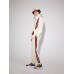 Men Corduroy Striped Contrast Color Block Zipper Casual Two Piece Suits